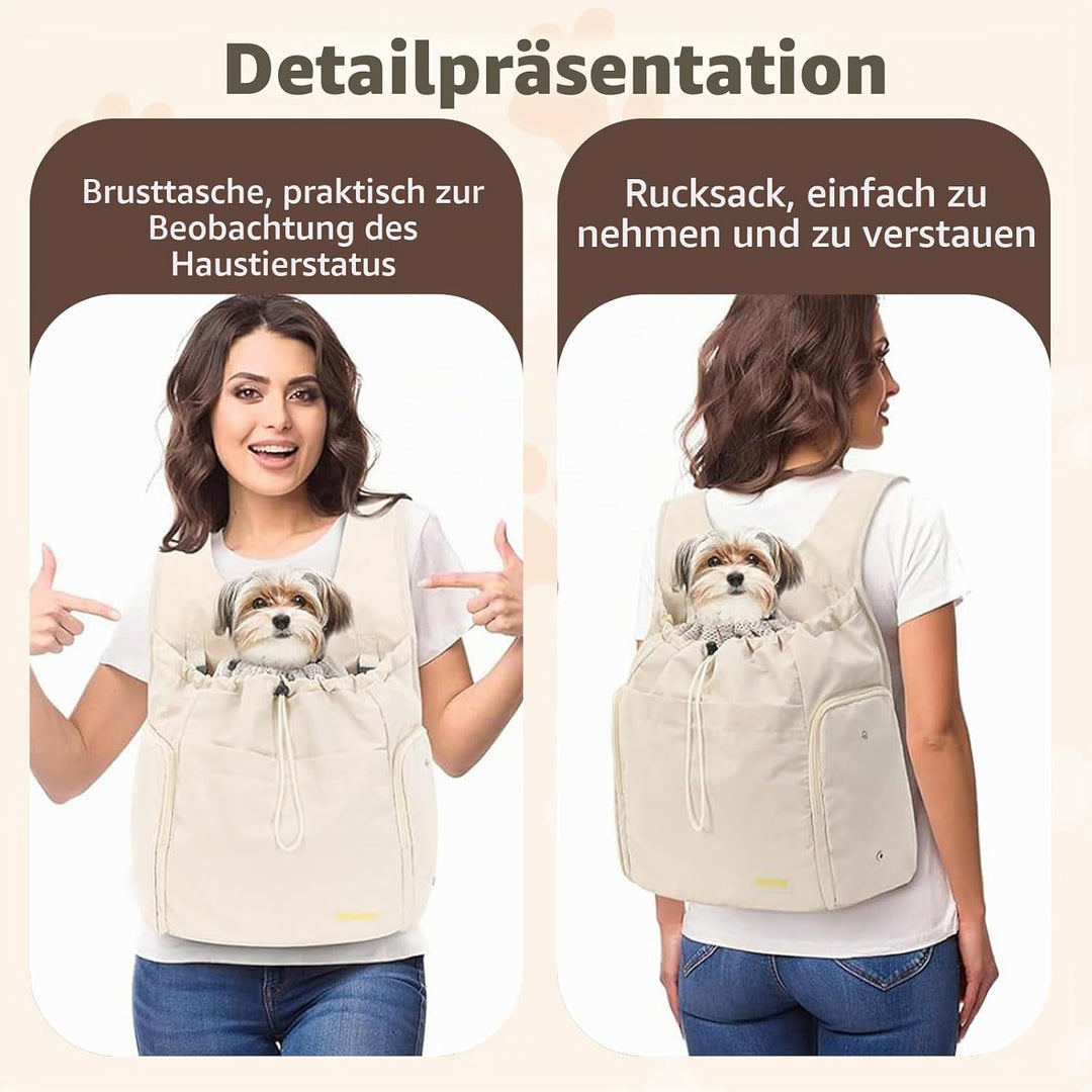Galatée Hunde-Fronttrage-Rucksack, Verstellbare Haustier-Katzentruhe, Belüfteter Hundeträger Für Wan