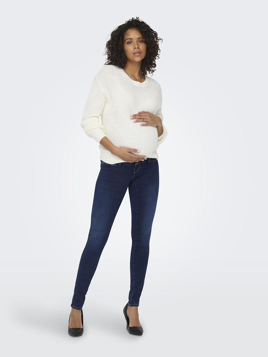ONLY MATERNITY Damen Olmroyal Life Sk Mbd Jeans Dnm Noos, Medium Blue Denim, S / 32L