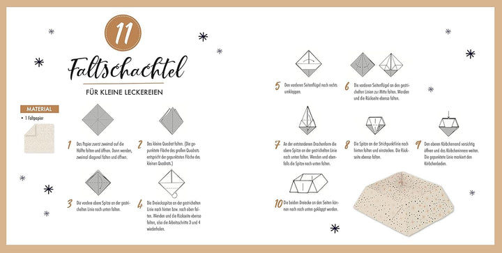 Origami Adventskalender: 24 zauberhafte Faltanleitungen inklusive Origami-Papier, Taschenbuch