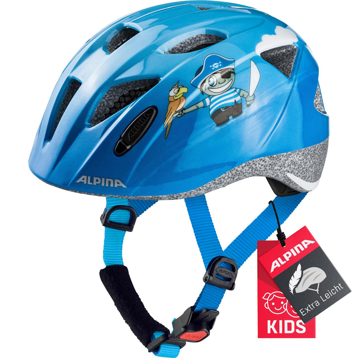 ALPINA XIMO - Leichter, Sicherer & Bruchfester Fahrradhelm Mit Optionalen LED-Licht Für Kinder pirat