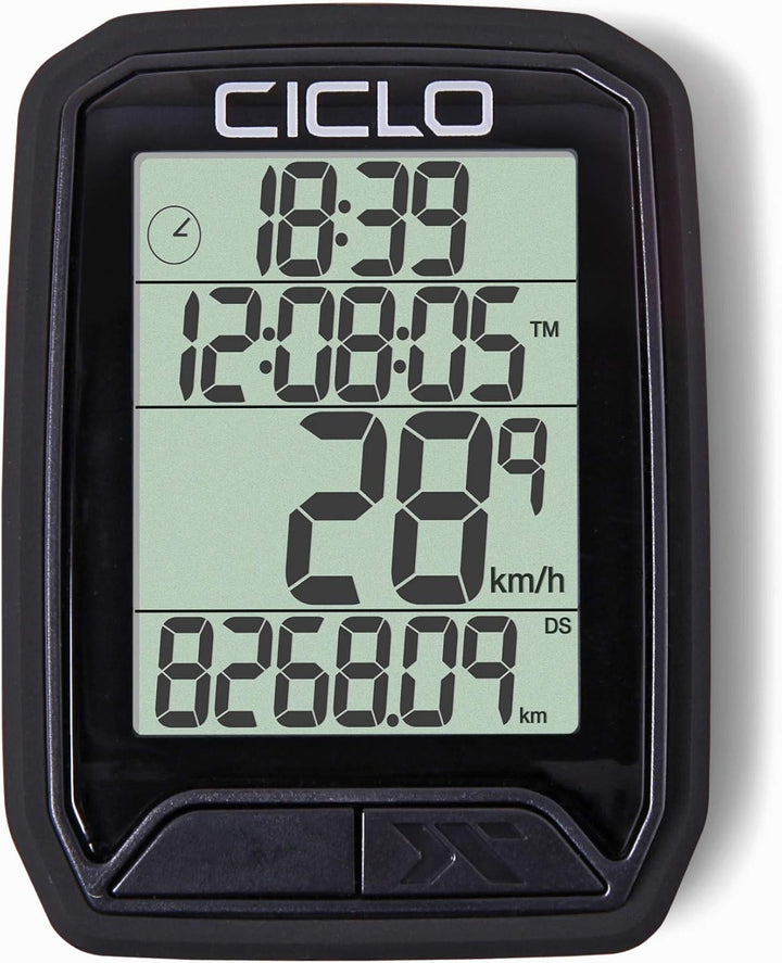 CICLO PROTOS 213 drahtloser Fahrradcomputer, mit 13 Funktionen in schwarz, in schwarz