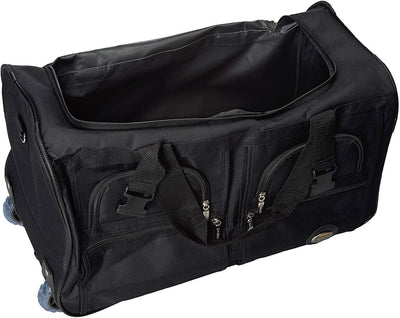 Rockland Seesack zum Rollen, Schwarz, 22-Inch, Reisetasche mit Rollen 22-Inch Schwarz, 22-Inch Schwa