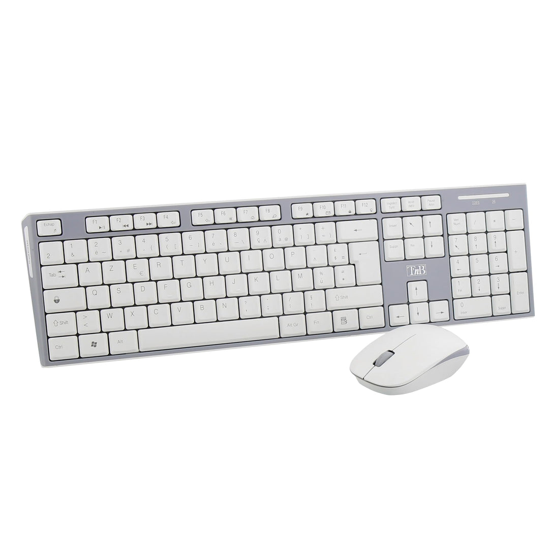 T'nB Ensemble Clavier - Souris sans fil Classy (Gris/Blanc)