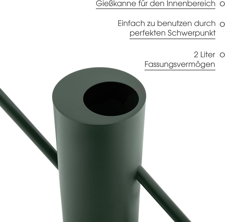 Stelton Bloom Blumengiesskanne 2L, für Zimmerpflanzen. Giesskanne mit langem Ausgiesser, pulverbesch