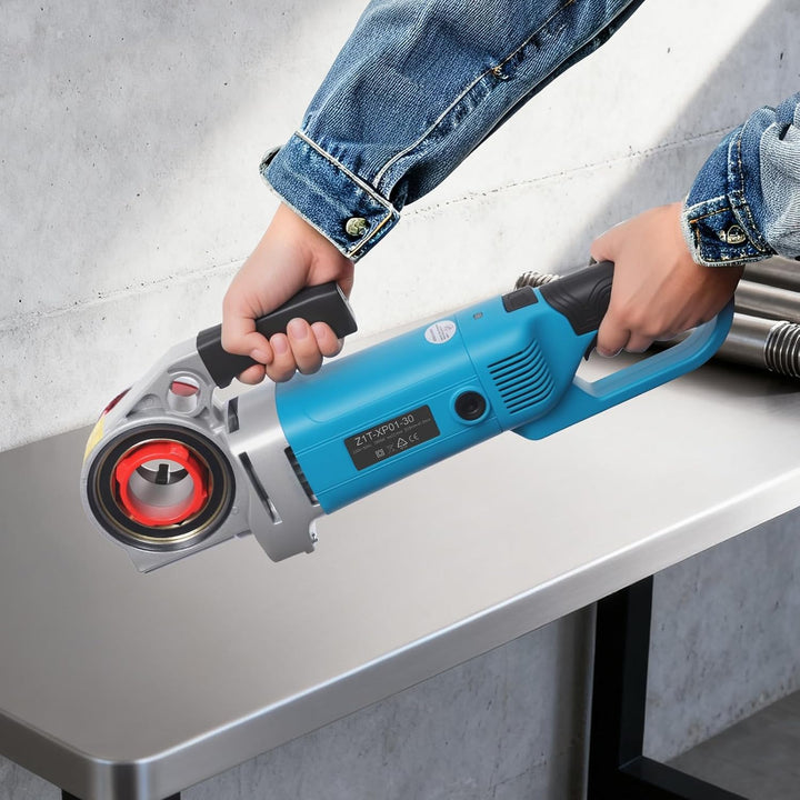 Gewindeschneidkluppe Tragbare Gewindeschneidmaschine Elektrisch 2300W Rohrgewindeschneider mit 4 Mat