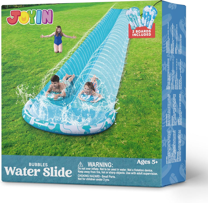 JOYIN 22,5ft/685.8cm Wasserrutsche und 2 Bodyboards, Garten-Wasserrutsche Sommer-Rutsch-Wasserrutsch