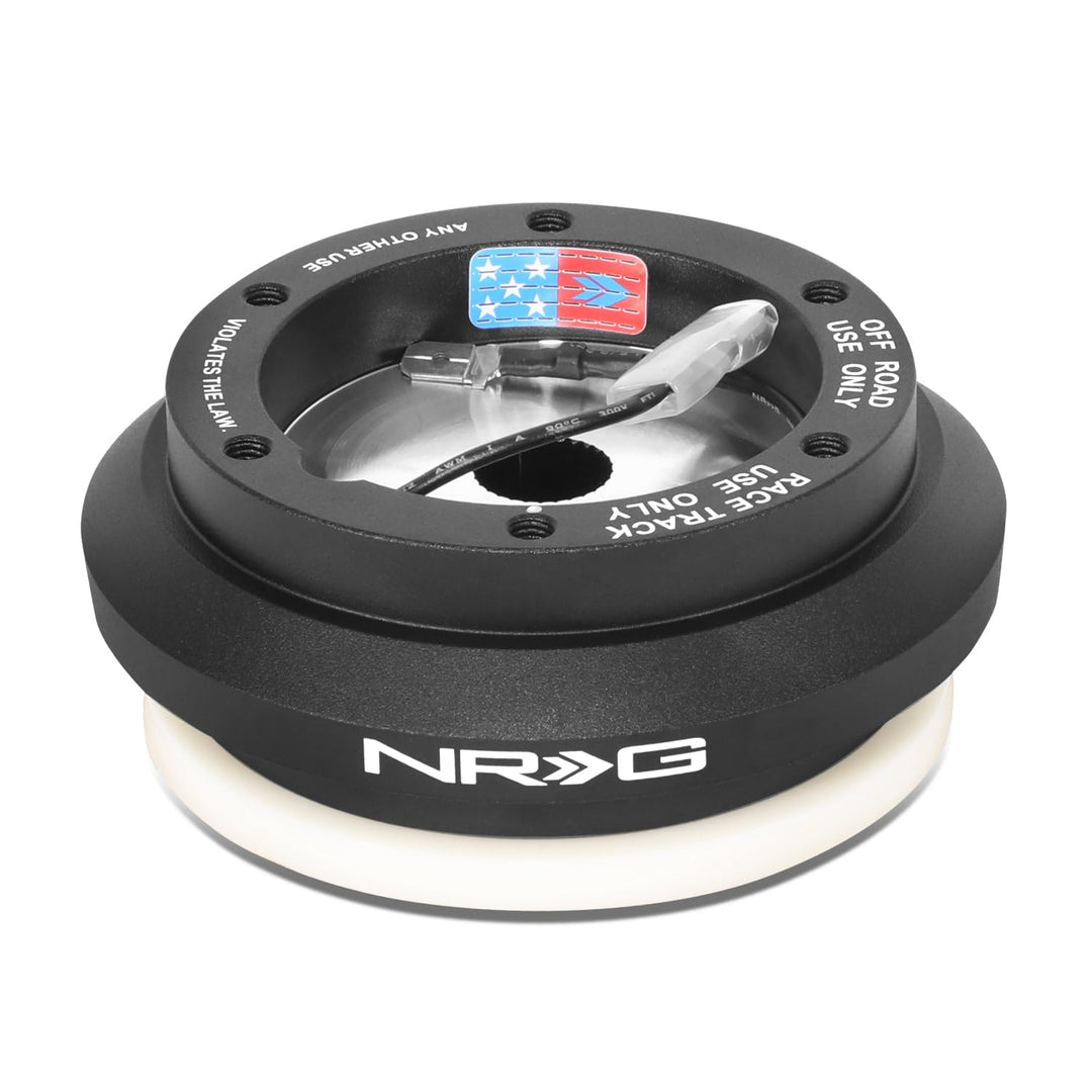 NRG Innovations NRG-SRK-110H Racing Style, Lenkrad-Schnellspanner, kurzer Nabenadapter, 6 x 70 mm Bo