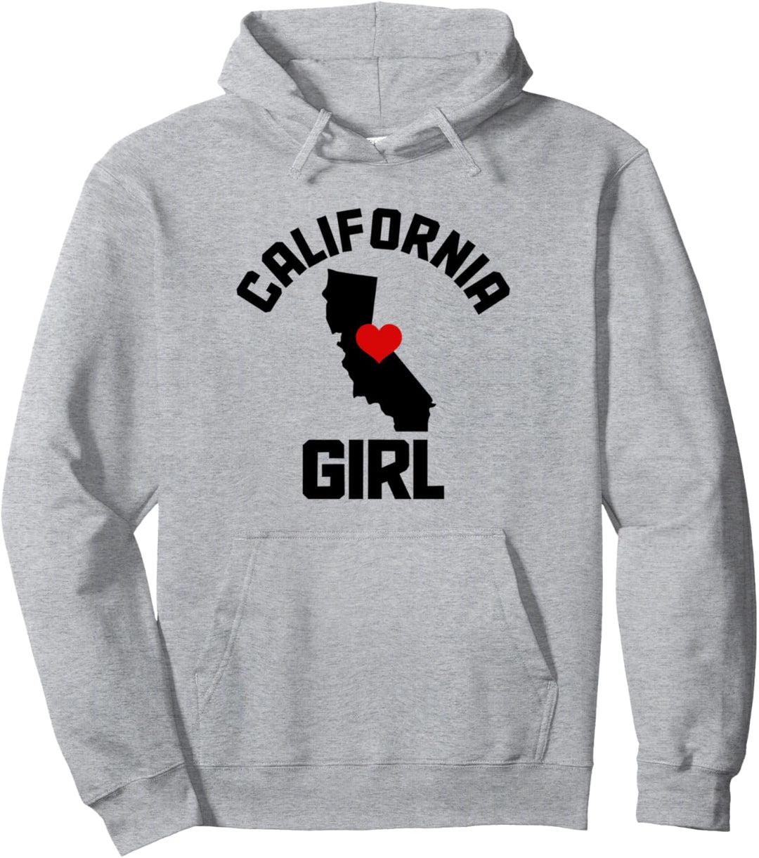 Karte des kalifornischen Herzstaates für Mädchen Pullover Hoodie