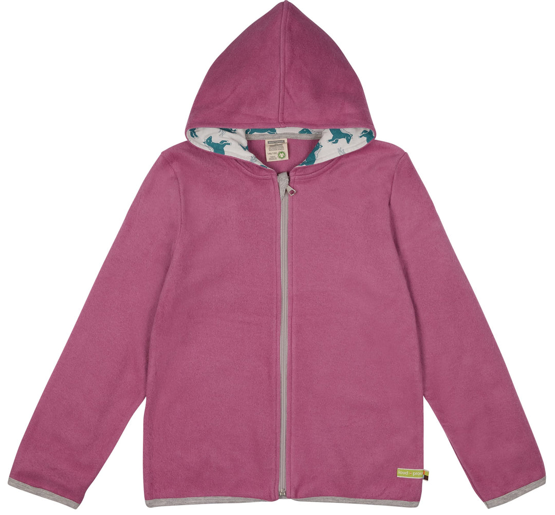 loud + proud Unisex Kinder Fleece, GOTS Zertifiziert Jacke 74-80 Grape, 74-80 Grape