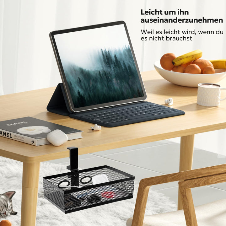 AceList 360° unter dem Schreibtisch Schublade Organizer Bleistift Schublade, 360° drehbare Schreibti