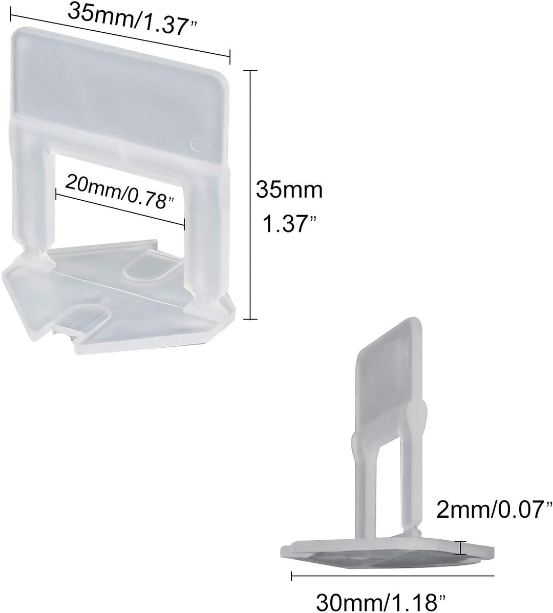 600 Pcs Nivelliersystem Verlegen Zuglaschen, 2mm Fugenbreite Fuge Basis, Fliesen Nivellierhilfe für