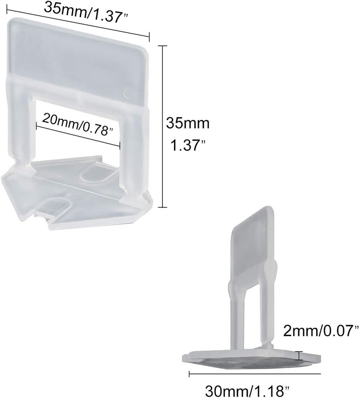 600 Pcs Nivelliersystem Verlegen Zuglaschen, 2mm Fugenbreite Fuge Basis, Fliesen Nivellierhilfe für