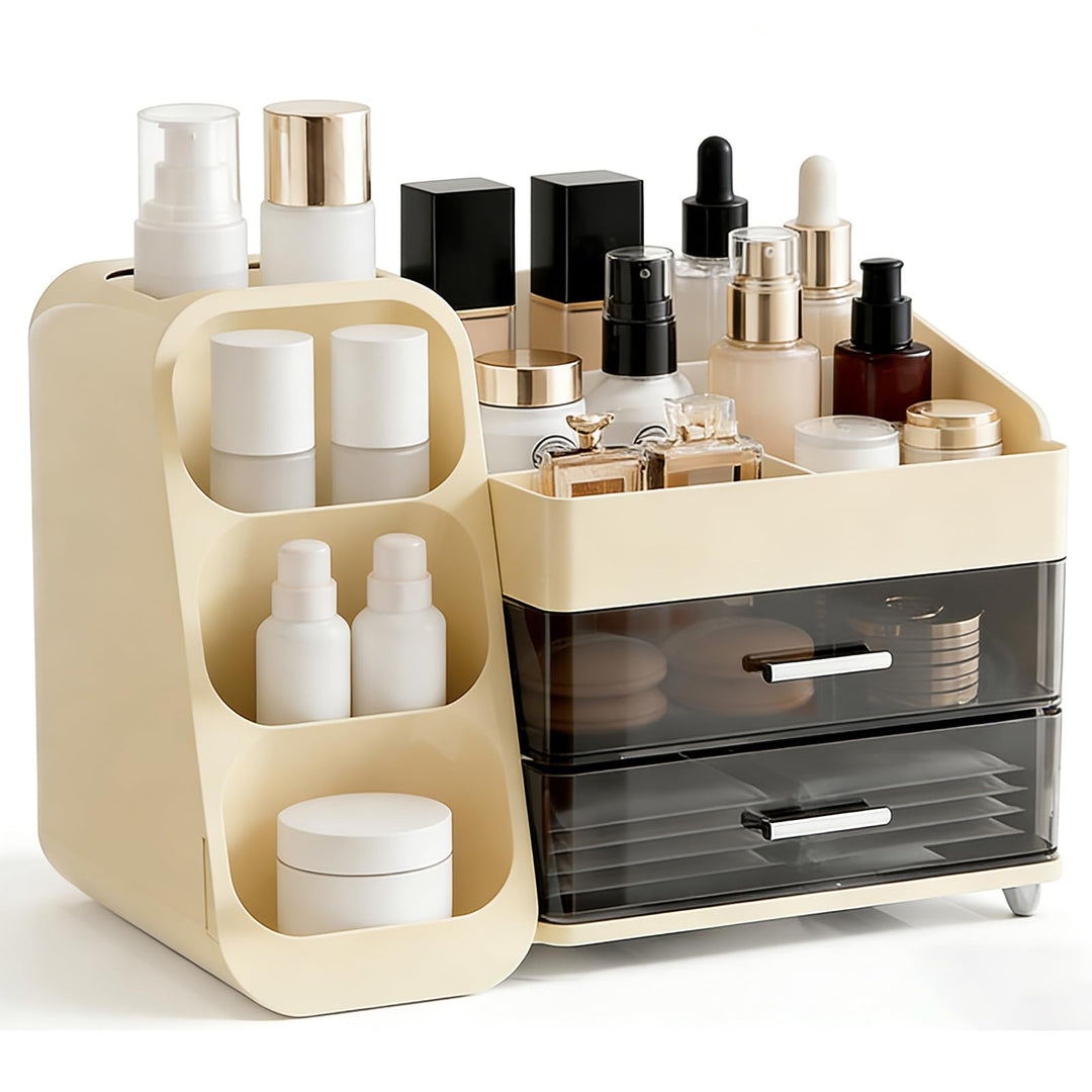 Schminktisch Organizer Mit 2 Schubladen, Kosmetik Organizer, Multifunktion Make Up Organizer, Schmin