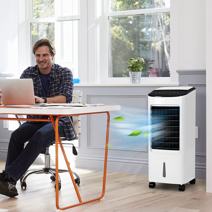 GOPLUS 4 in 1 Luftkühler mit Wasserkühlung, mobiler Ventilator mit 3 Modi & 3 Sufen, 7L Wassertank,