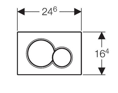 Geberit 115.770. Dt. 5 Betätigungsplatte Sigma01, Kunststoff Griff, Messing Braun, Braun