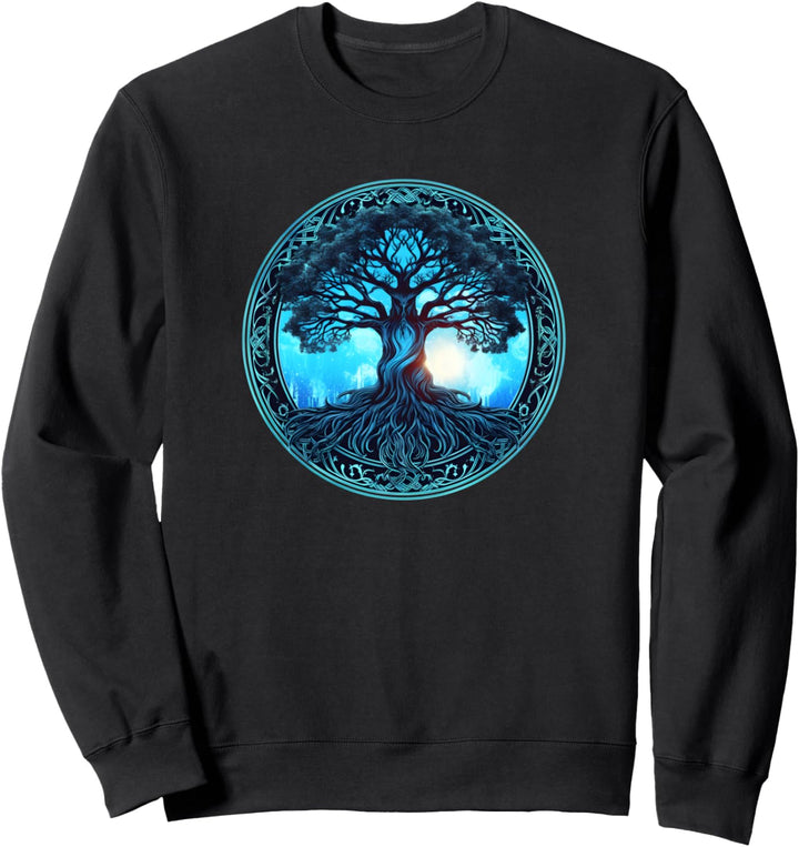 Mystisch Wikinger Baum des Lebens Yggdrasil Design Sweatshirt