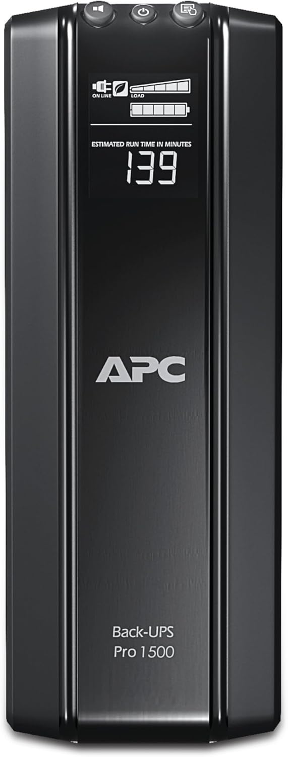 APC Back UPS PRO - BR1500GI - USV 1500VA Leistung (Stromparfunktion, IEC - Kaltgeräte Ausgänge, Mult