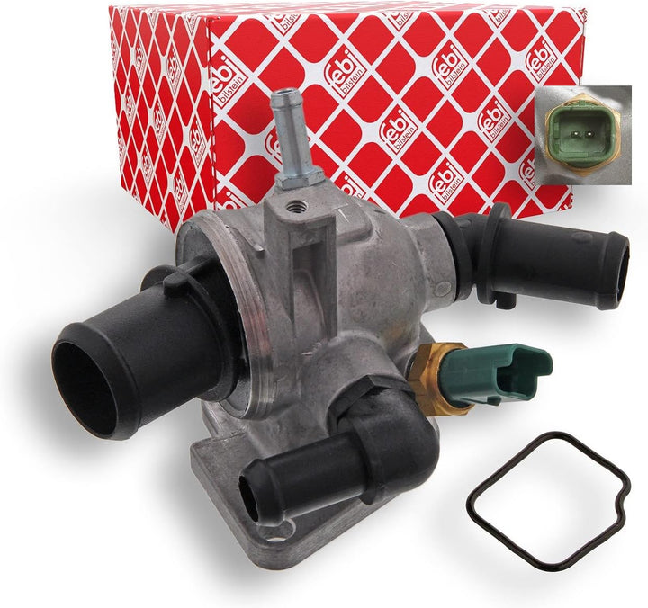 febi bilstein 36284 Thermostatgehäuse mit Temperaturschalter und Dichtung , 1 Stück