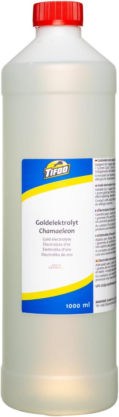 Goldelektrolyt Chamaeleon (1000ml) – Elektrolyt für Badgalvanik – Gold, Vergolden, Vergoldung, Goldb