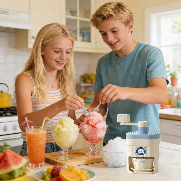 Eisraspelmaschine für Zuhause,Tragbare kleine rotierende Handkurbel | Eisschaber Zerkleinerer | Für
