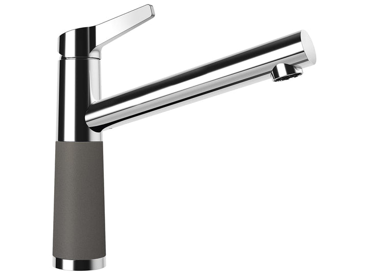 SCHOCK Küchenarmatur SC-510 Silvertsone – Niederdruck Armatur CRISTADUR mit Festauslauf und Standard