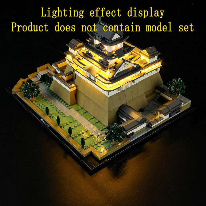 GEAMENT LED Licht-Set Kompatibel mit Lego Burg Himeji (Himeji Castle) - Beleuchtungsset für Architec