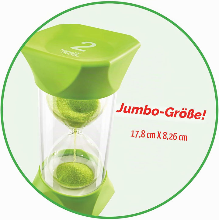 Learning Resources Jumbo-Sanduhr, 2-Minuten-Sanduhr mit gummierten weichen Endkappen, für ruhige Pau
