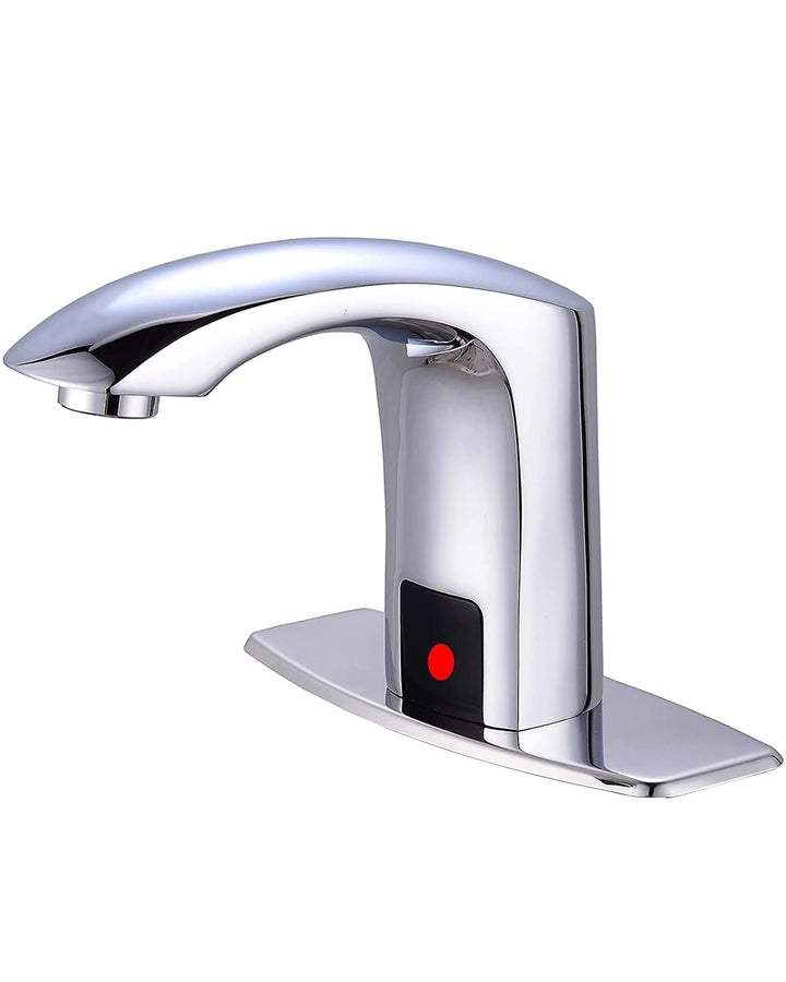 Fyeer Wasserhahn ohne Kontakt, aus Messing, mit automatischem Sensor, für Waschbecken im Badezimmer,
