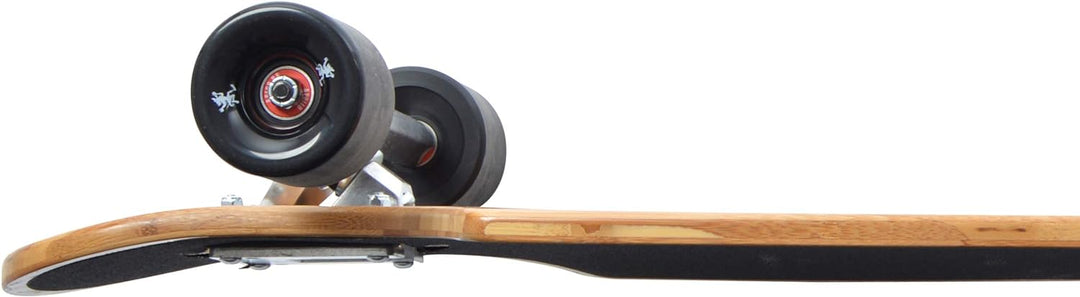 Apollo Longboard, Komplettboard mit Deck aus Bambus &amp; Fiberglas, High-End Board mit ABEC 9 Kugellage