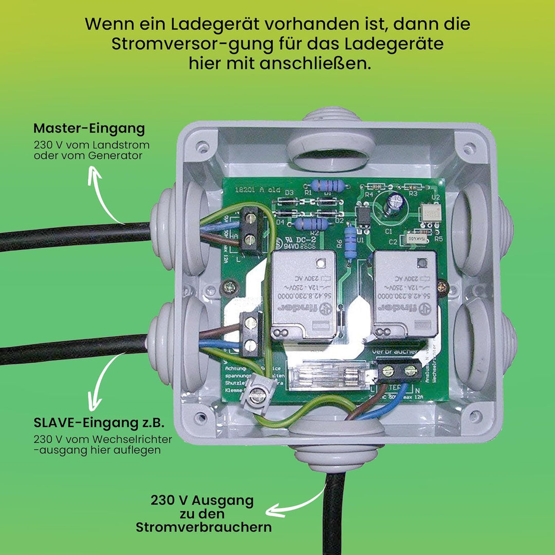 Offgridtec Umschaltstation für Netzvorrangschaltung USV Betrieb US230/12 12A 2700W 230VAC 12A /