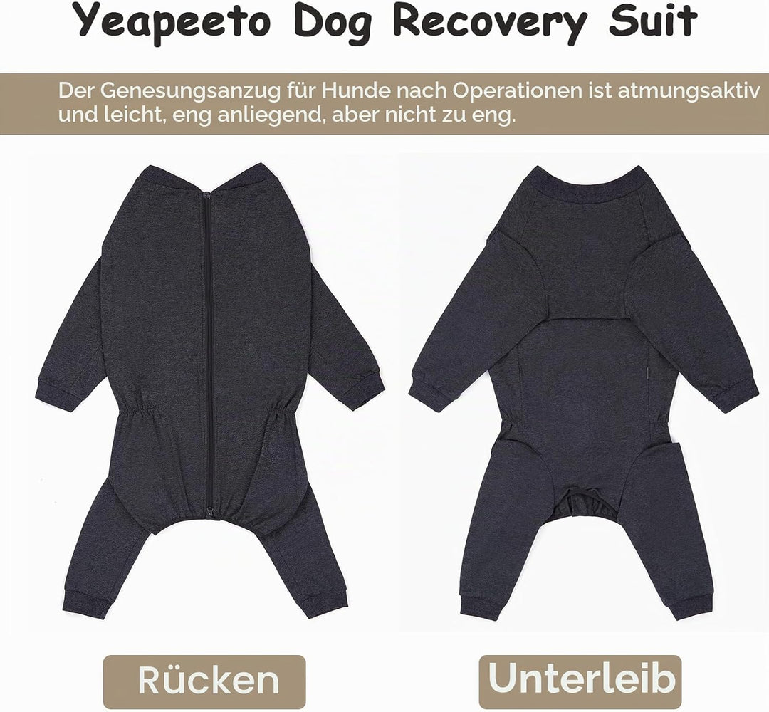 Yeapeeto Einteiler für Hunde, zur Erholung, für grosse und mittelgrosse Hunde, Schlafanzug, Ganzkörp