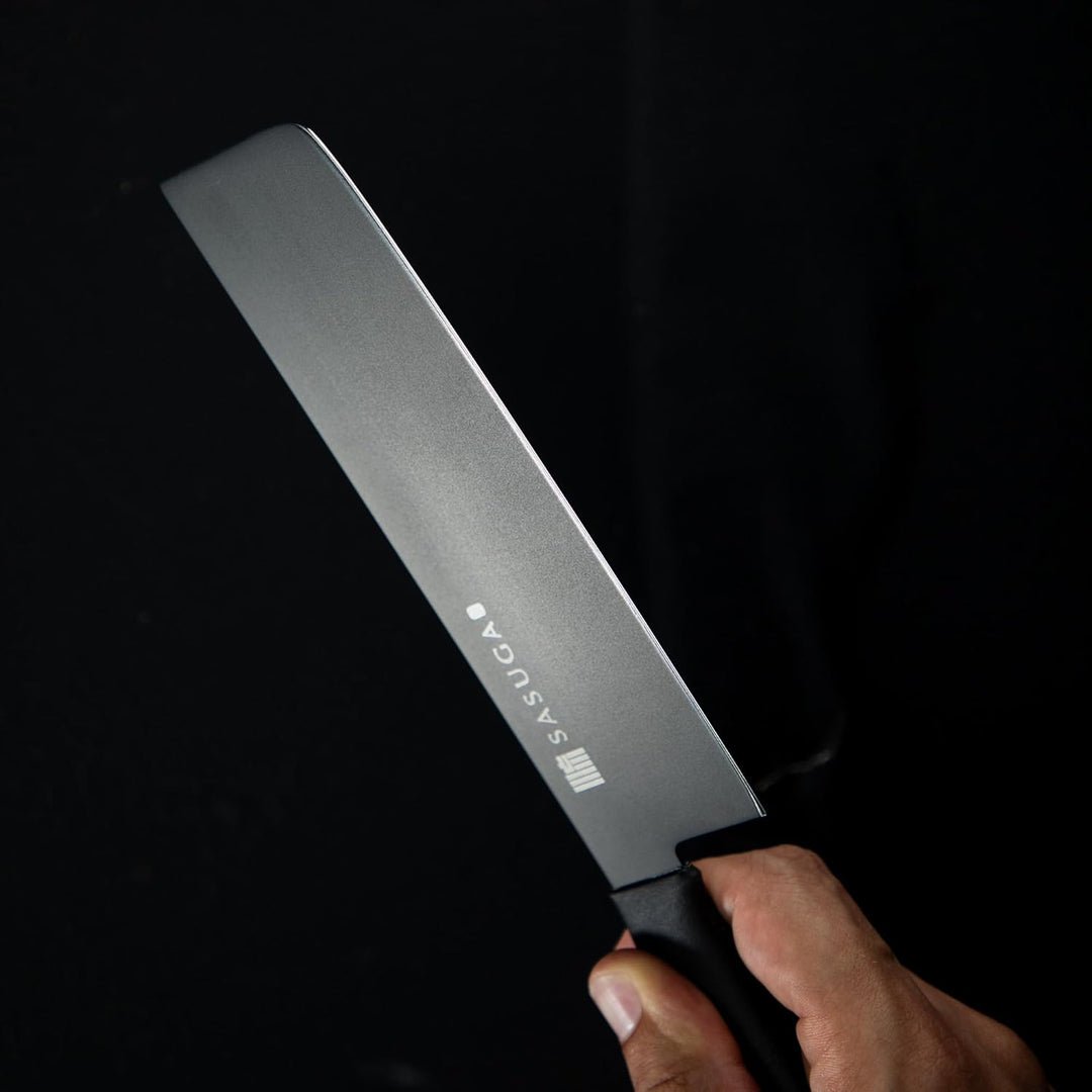 Japanisches Nakiri-Gemüsemesser 165 mm - Made in Japan | Molybdän-Vanadium-Edelstahl | Flache Klinge