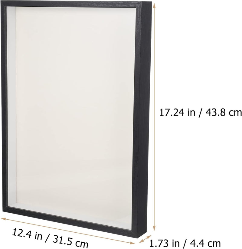 HOMSFOU Rahmen Bilderrahmen A4 Wand H?ngende Holzfoto Frame Gro? Bilderrahmen mit Matte Realglas Wan