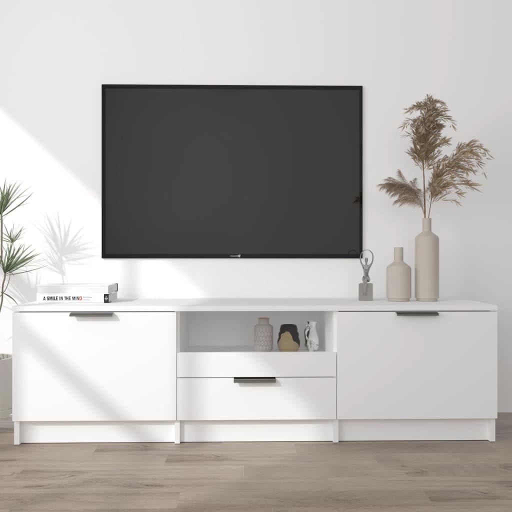 vidaXL TV-Schrank Weiss 140x35x40 cm Holzwerkstoff