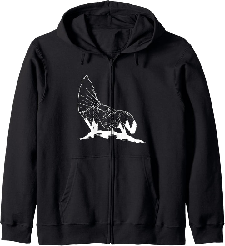 Wolf Gift Design Fantastische Wölfe Outdoor Wald Kapuzenjacke