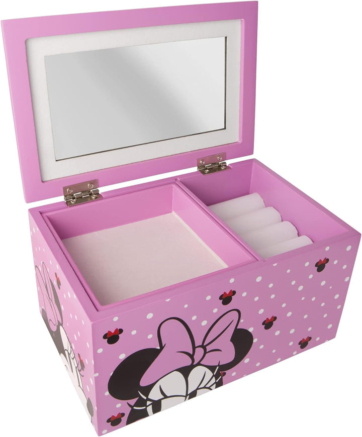 Disney Minnie Mouse Show Your Minnie Style Pink Jewelry Box Jewelry Organizer, Officially Licensed,
