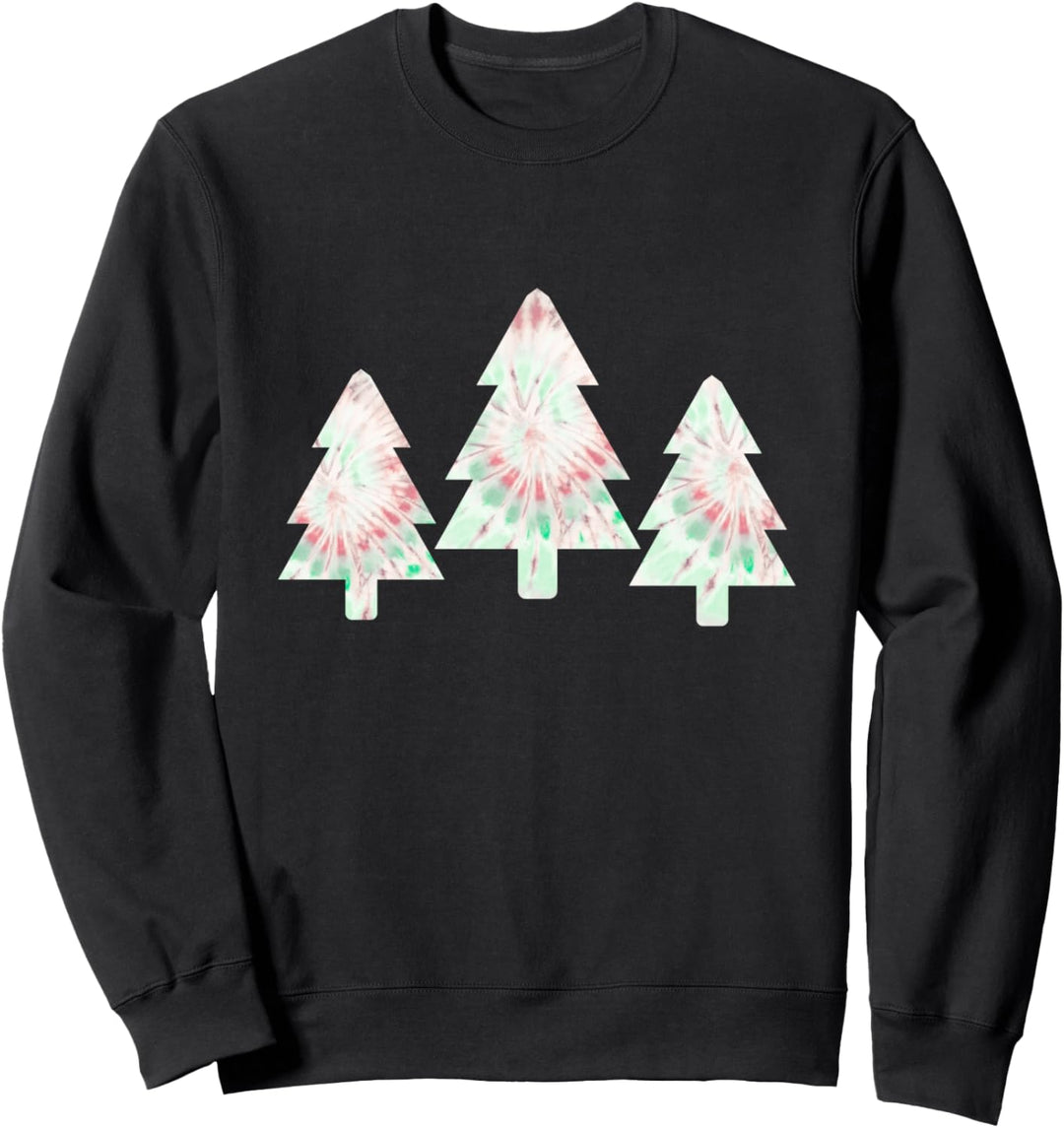 Batikmuster Weihnachtsbaum Sweatshirt