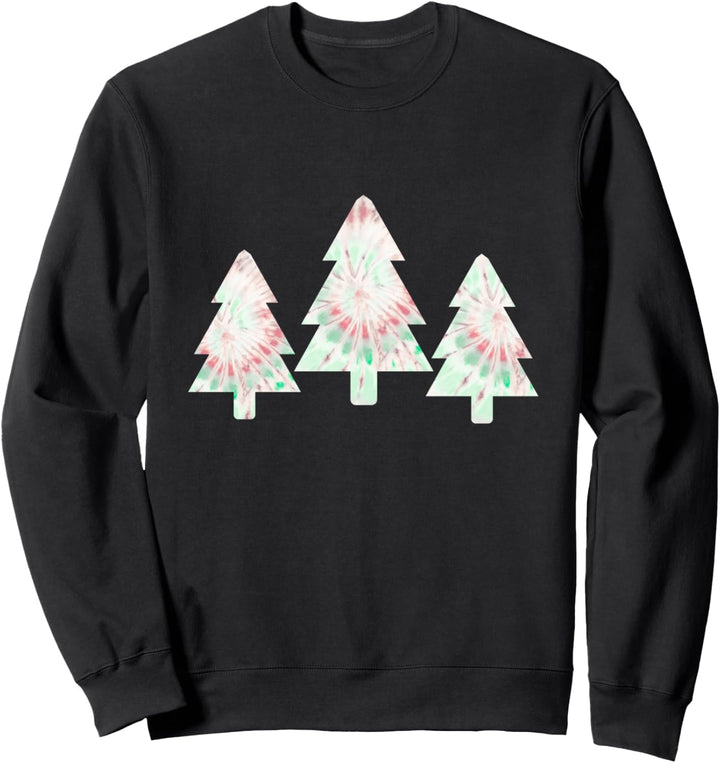 Batikmuster Weihnachtsbaum Sweatshirt