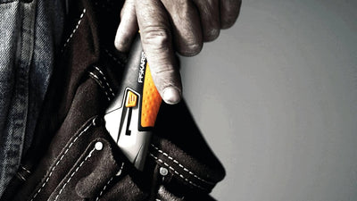 Fiskars Abbrechklingen, Für Fiskars Cuttermesser, 25mm, Rostfreier Stahl, 5er Pack, CarbonMax, 10272