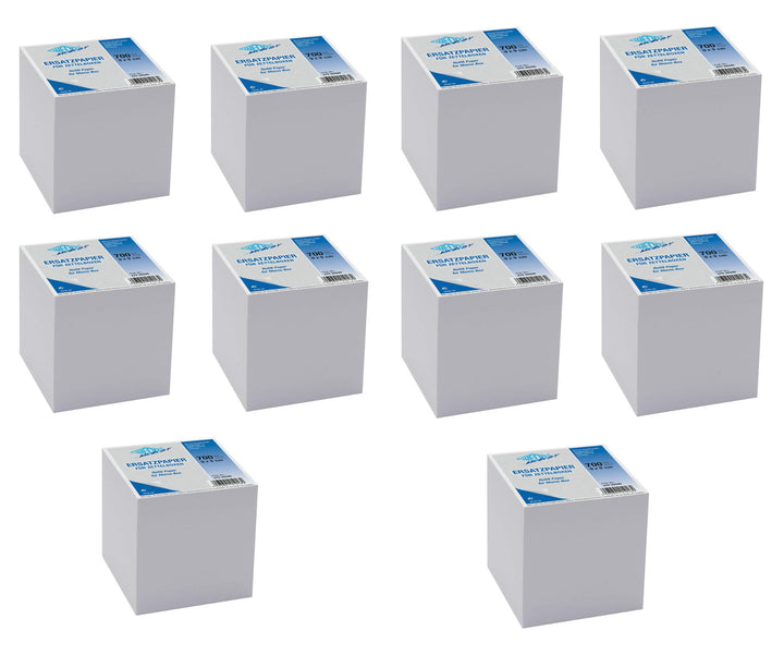 Wedo 27026500 Ersatzpapier (für Zettelbox, holzfrei, 9 x 9 cm, 700 Blatt) (10, weiss)