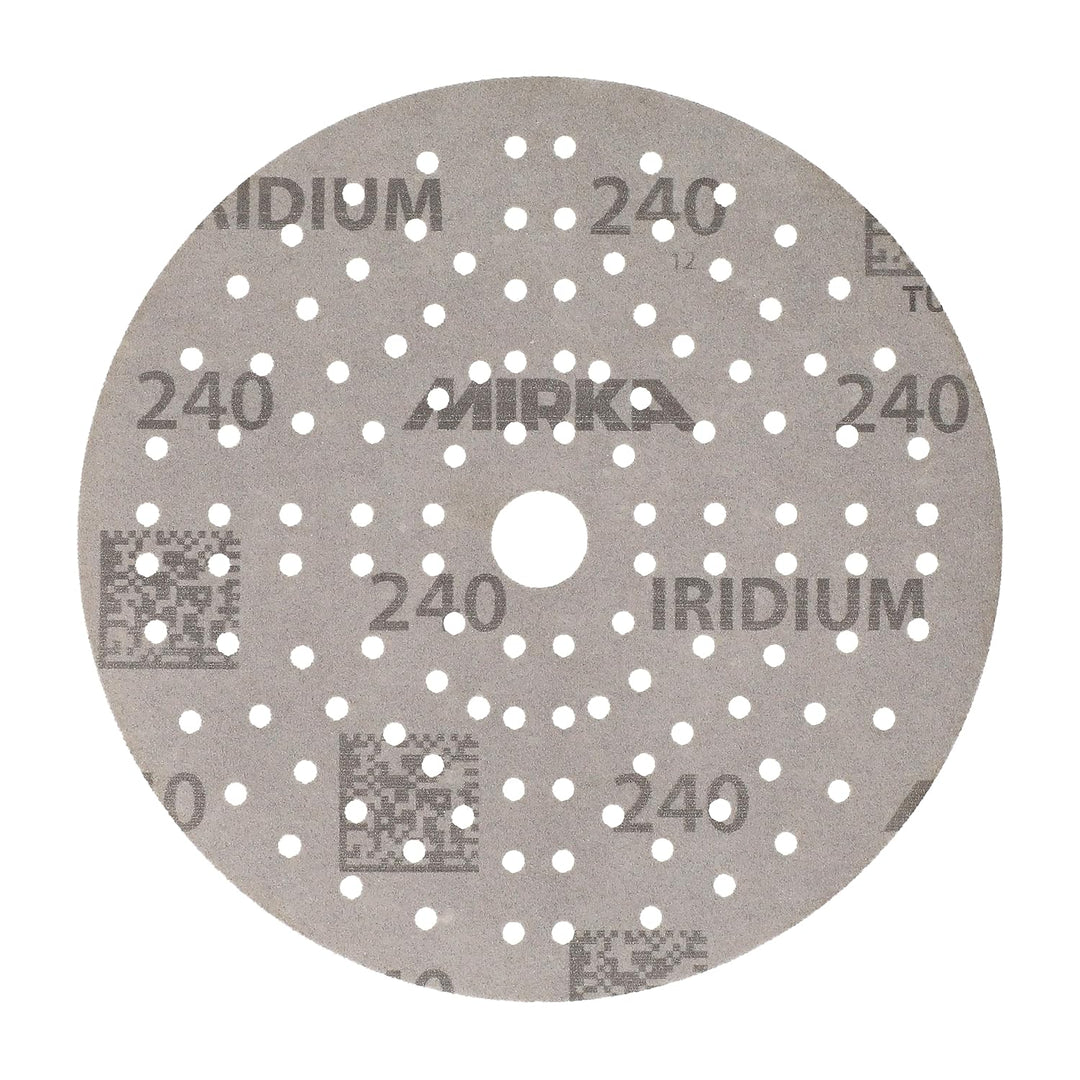 100x MIRKA Haftschleifscheibe IRIDIUM Grip 121L 150mm K.240 f.HO/Metall/Lack/Ku. Korn P240, Korn P24