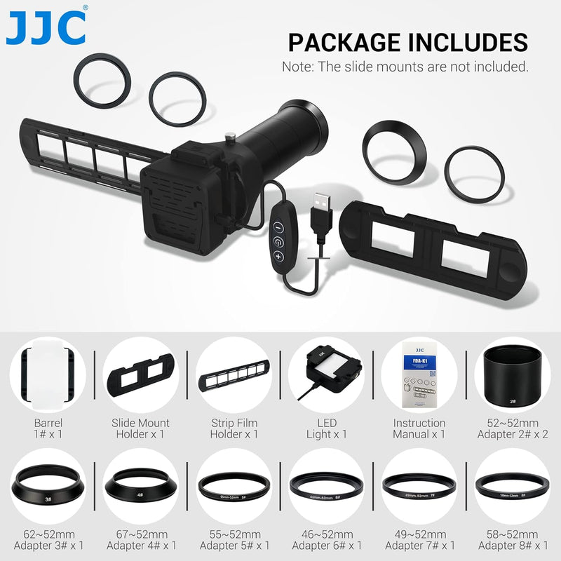 JJC 35mm Film Negativ Scanner, Film Digitalisierungsadapter Mit LED Beleuchtungsset, Dia und Filmhal