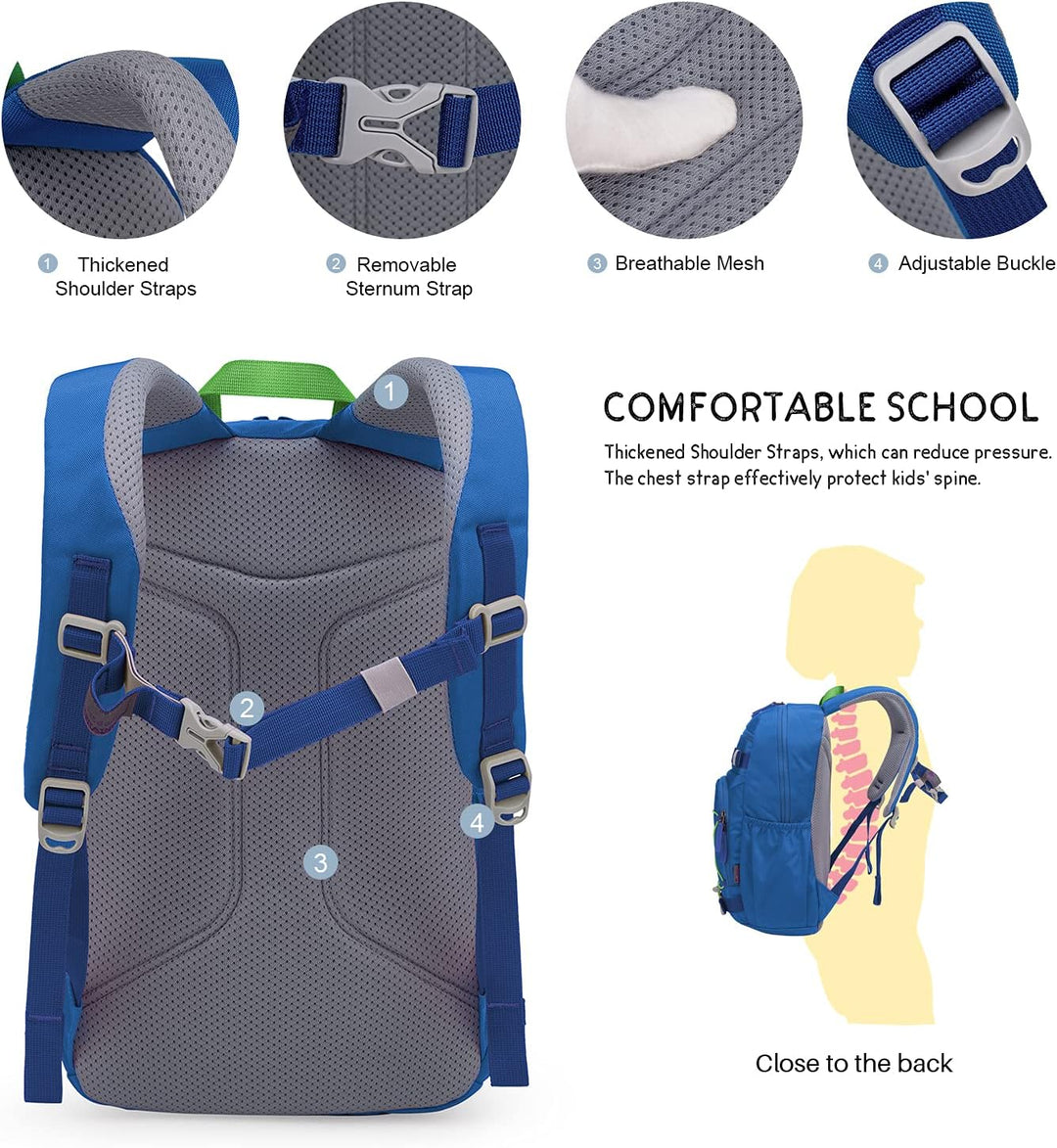 MOUNTAINTOP Kinderrucksack Mädchen Jungen Schulrucksack Schultasche für Schule Wander, 15L, 25 x 14