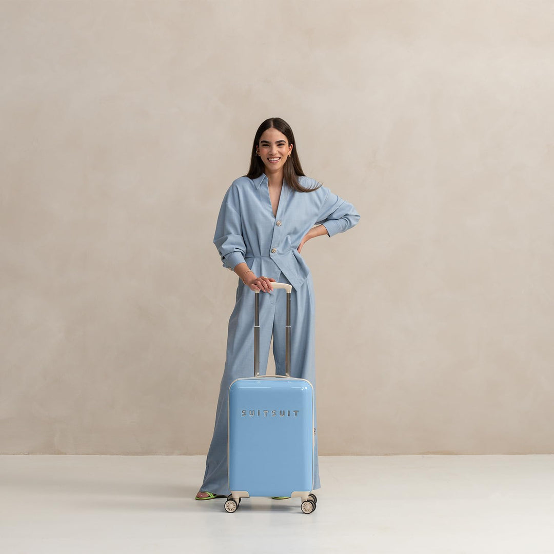 SUITSUIT Fabulous Fifties – Handgepäck-Koffer – 33L – 55 cm – Chambray-Blau, S
