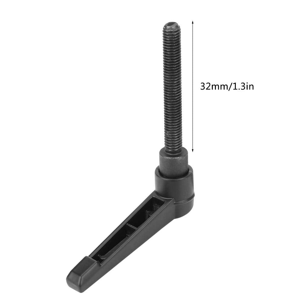 Hilitand 4 Stück Klemmhebel Griff Griff Griff Einstellbar Edelstahl M8 Schwarz (32mm), 32MM