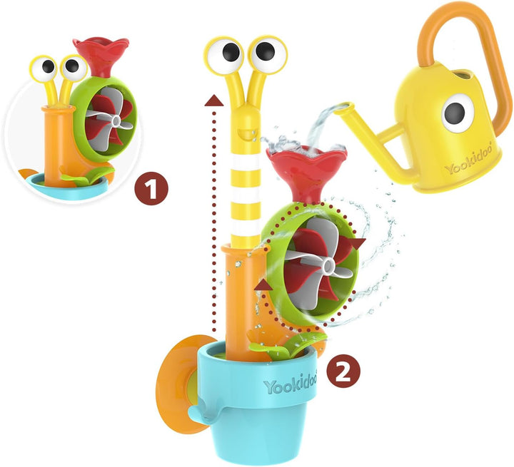 Yookidoo Pop Up Wasserschnecke - Interaktives Badespielzeug für Kleinkinder (ab 18 Monaten), pädagog