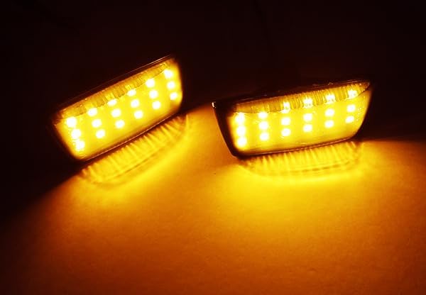 Seitenblinker für Adam Astra H GTC J Corsa D Abzeichen Meriva Zafira, Schwarz, Amber Light, 2 Stück