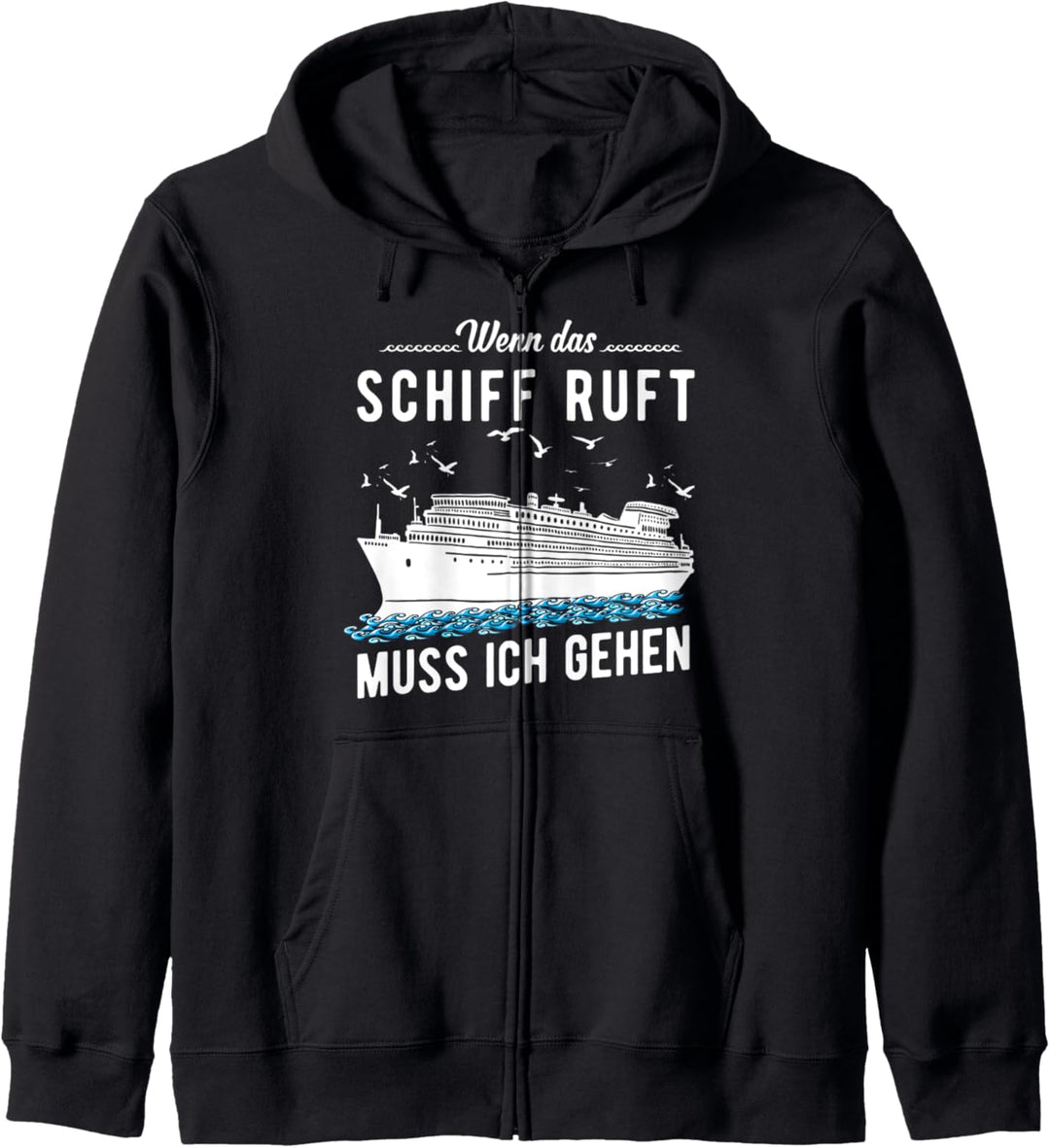 Käptn Bootsfahrer Geschenk Passagierschiff Kreuzfahrtschiff Kapuzenjacke