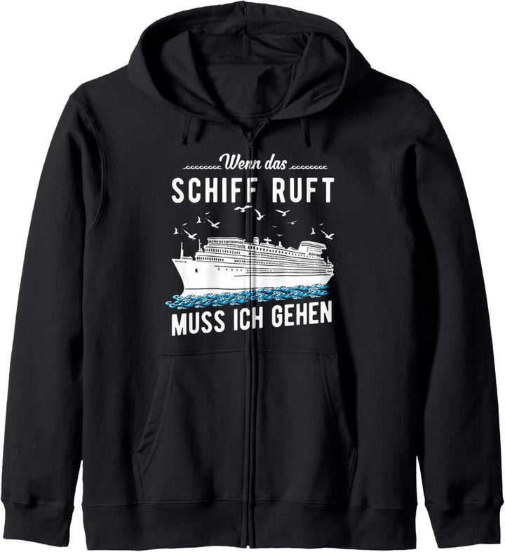 Käptn Bootsfahrer Geschenk Passagierschiff Kreuzfahrtschiff Kapuzenjacke