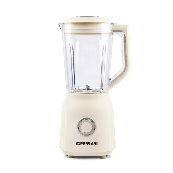 G3 Ferrari Standmixer G20162, 600 W, 1,5 Liter, Glasbecher, 4 Klingen, 2 Geschwindigkeitsstufen, Wei